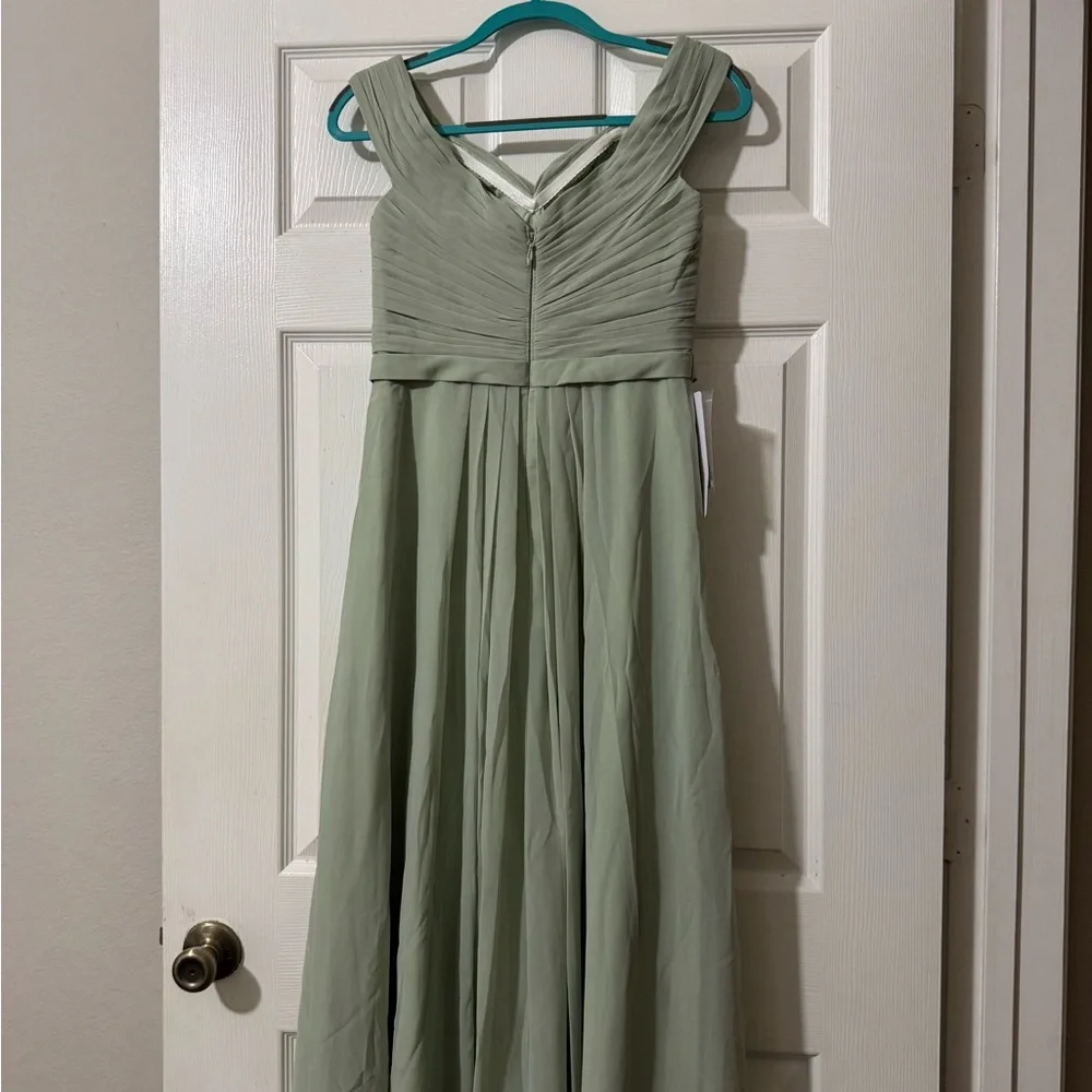 Azazie Green Sweetheart Maxi Gown for Wedding Guest - Picture 2 of 4